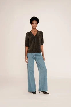 Mujer Grace & Mila Camisetas>Top ancho lúrex