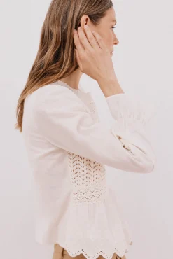 Mujer Cortefiel Camisetas>Top combinado crochet