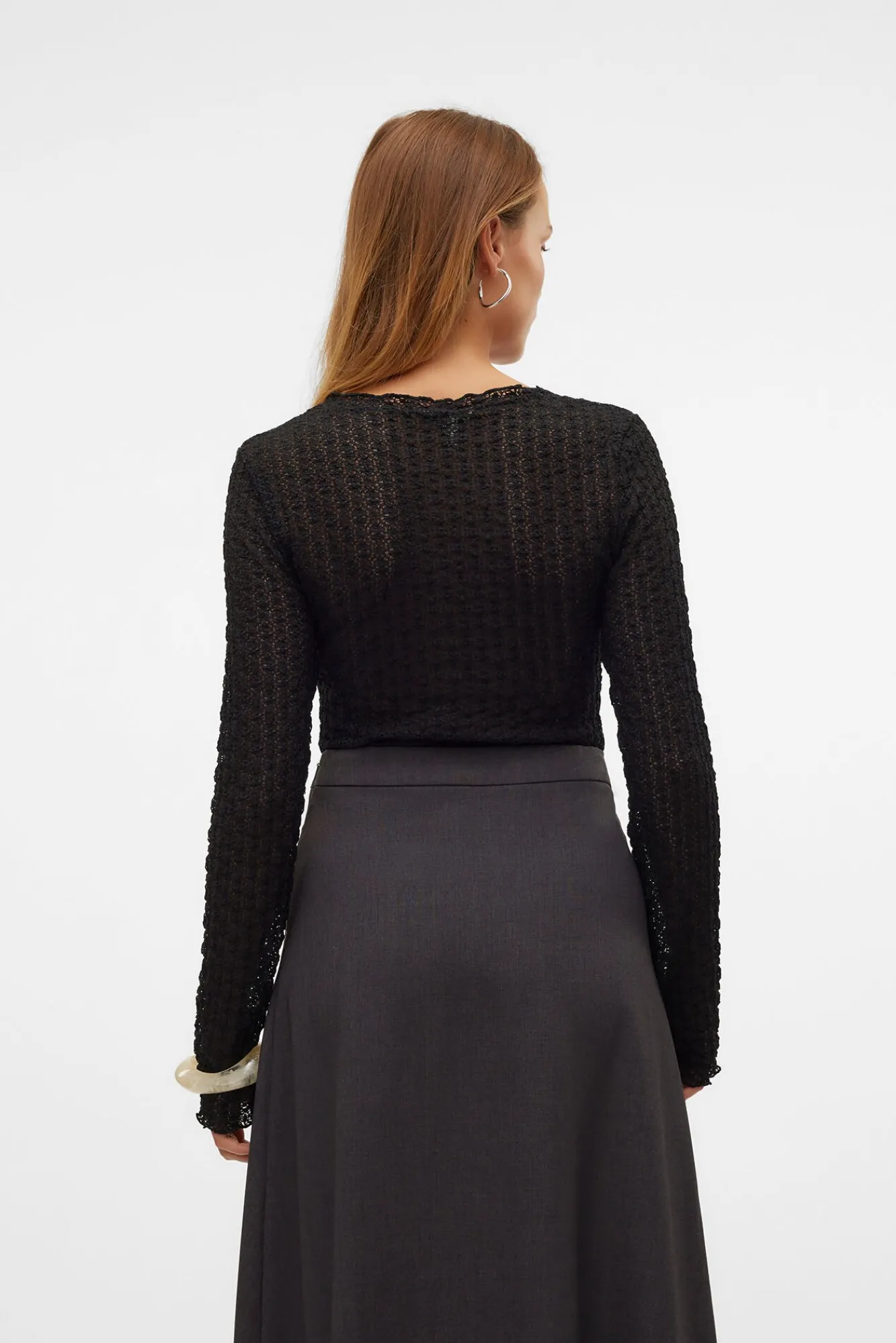 Mujer Vero Moda Camisetas>Top corto de manga larga