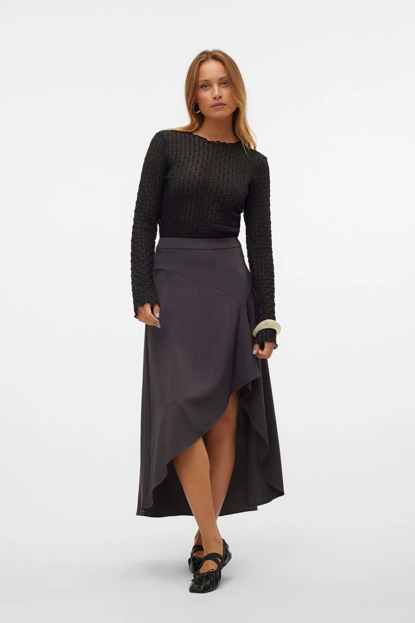 Mujer Vero Moda Camisetas>Top corto de manga larga