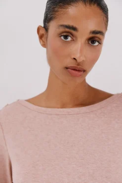 Mujer Cortefiel Camisetas>Top cuello barco botones dorados