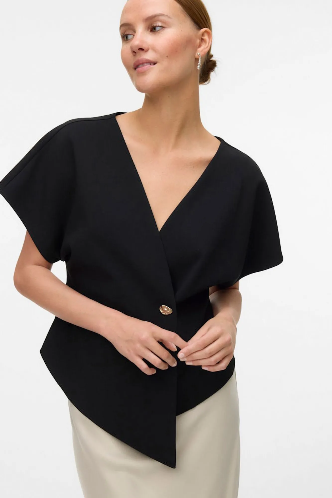 Mujer Vero Moda Camisetas>Top de manga corta murciélago