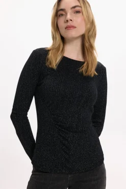 Mujer Vila Camisetas>Top de manga larga con glitter