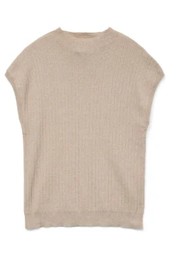 Mujer Vero Moda Camisetas>Top de manga sisa y cuello subido