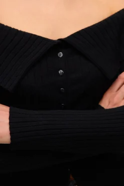 Mujer Vero Moda Camisetas>Top de punto hombros descubiertos