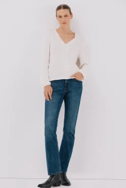 Mujer Cortefiel Camisetas>Top detalle puntilla escote