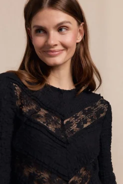 Mujer Slowlove Camisetas>Top encaje combinado