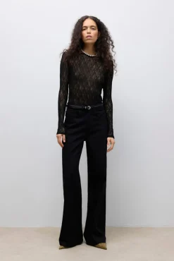 Mujer Vero Moda Camisetas>Top encaje manga larga