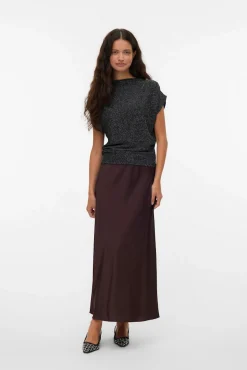 Mujer Vero Moda Camisetas>Top escote Perkins lúrex