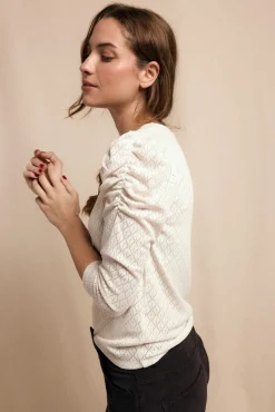 Mujer Slowlove Camisetas>Top estructura manga abullonada