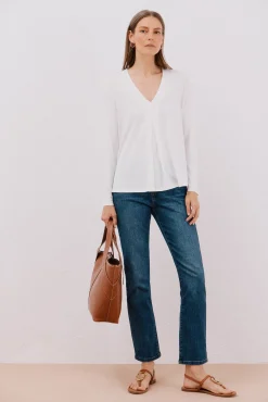 Mujer Cortefiel Camisetas>Top fluido pliegue