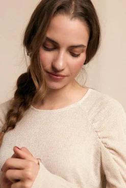 Mujer Slowlove Camisetas>Top frunces manga