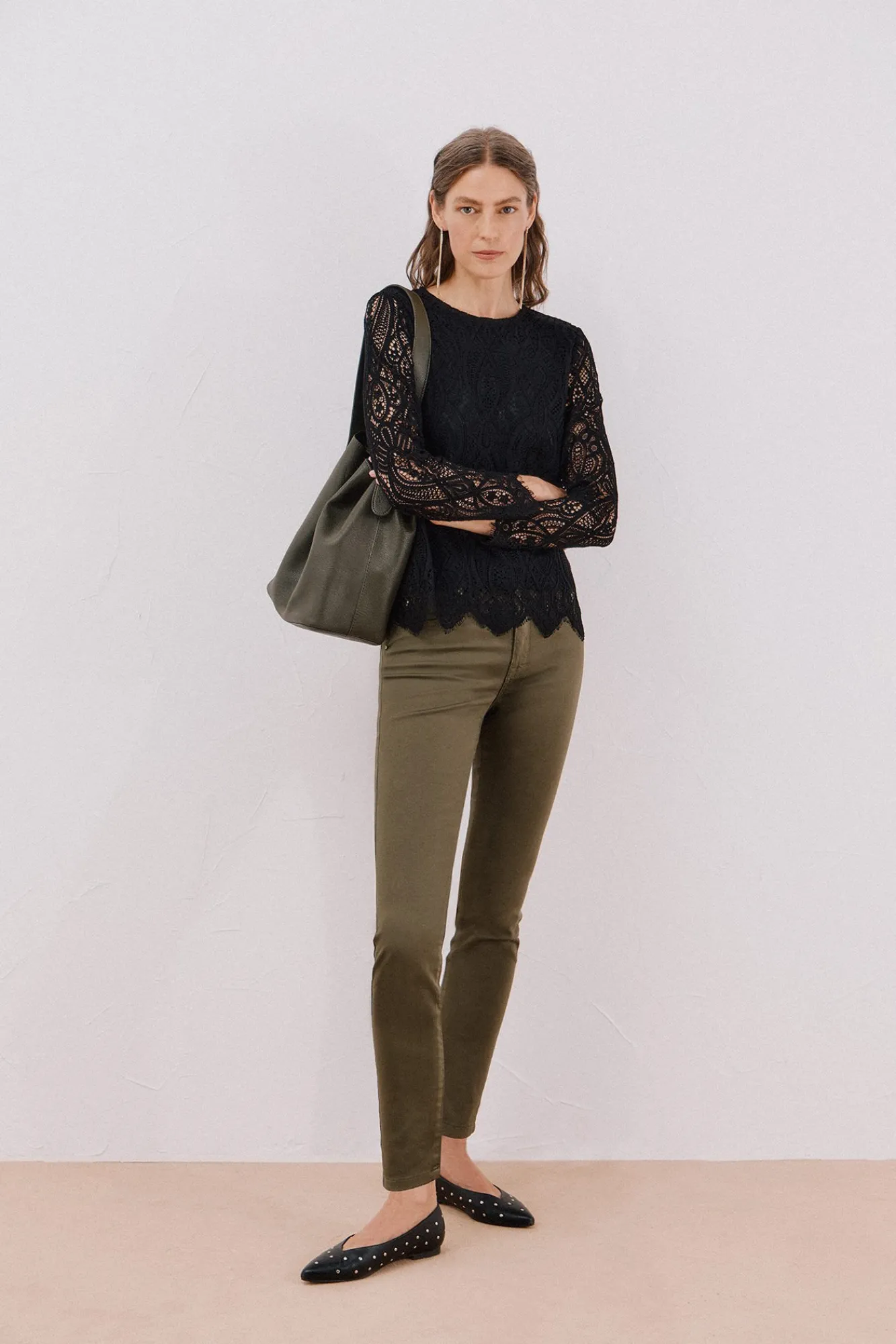 Mujer Cortefiel Camisetas>Top guipur manga larga