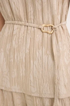 Mujer Cortefiel Camisetas>Top jacquard hebilla