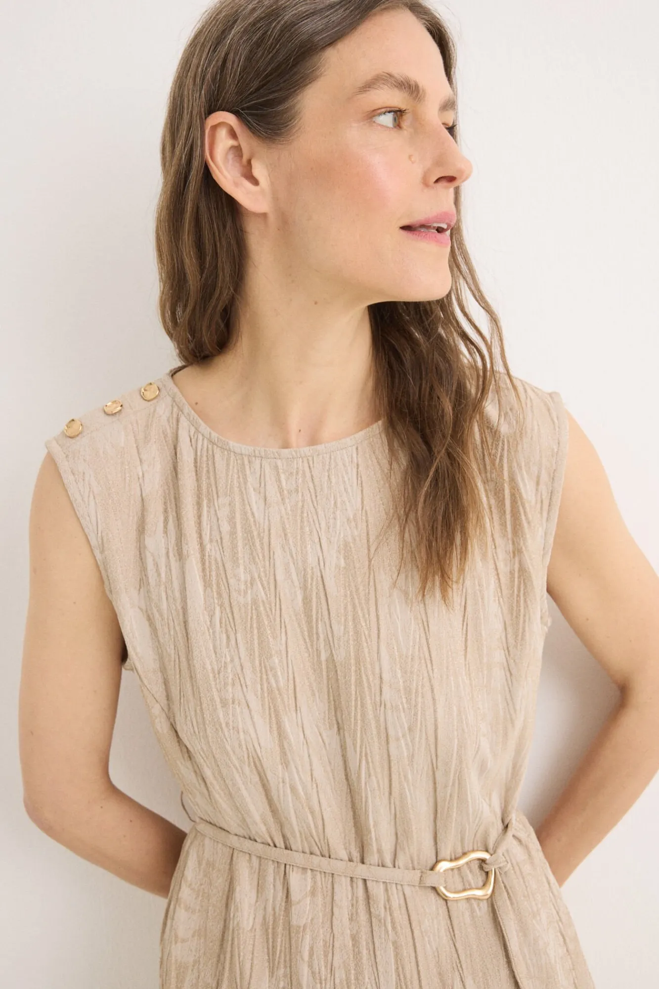 Mujer Cortefiel Camisetas>Top jacquard hebilla