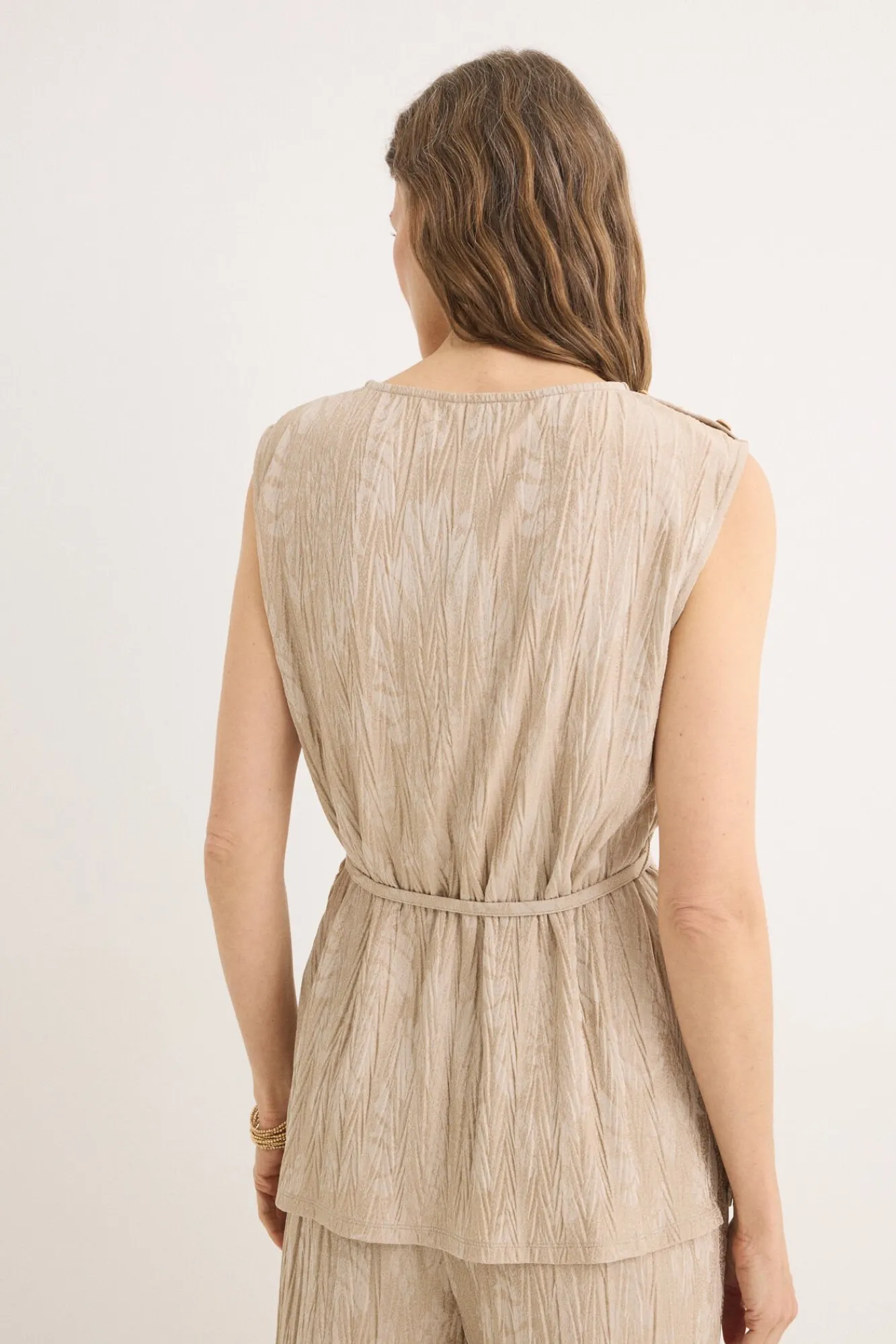 Mujer Cortefiel Camisetas>Top jacquard hebilla