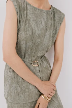 Mujer Cortefiel Camisetas>Top jacquard hebilla