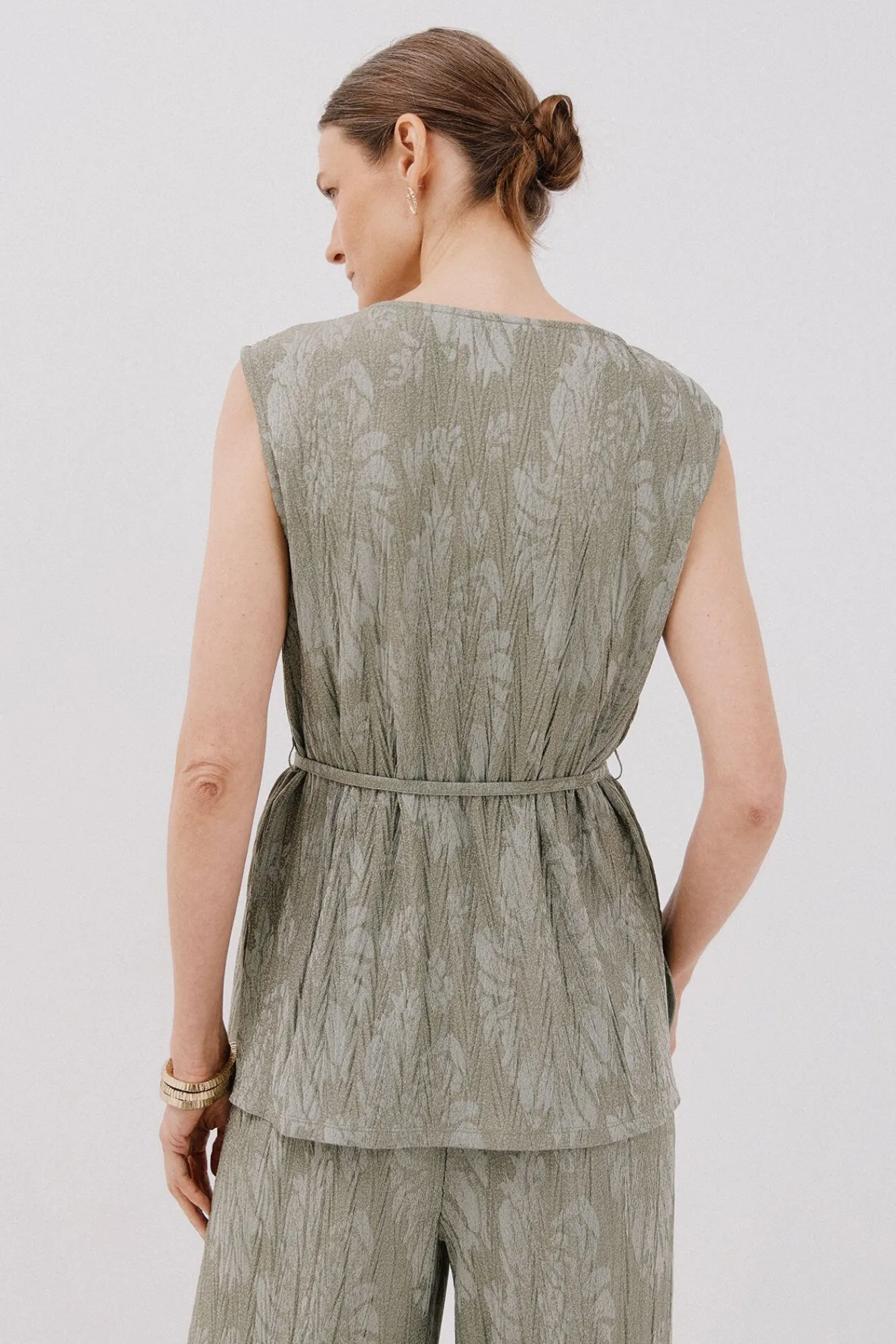 Mujer Cortefiel Camisetas>Top jacquard hebilla