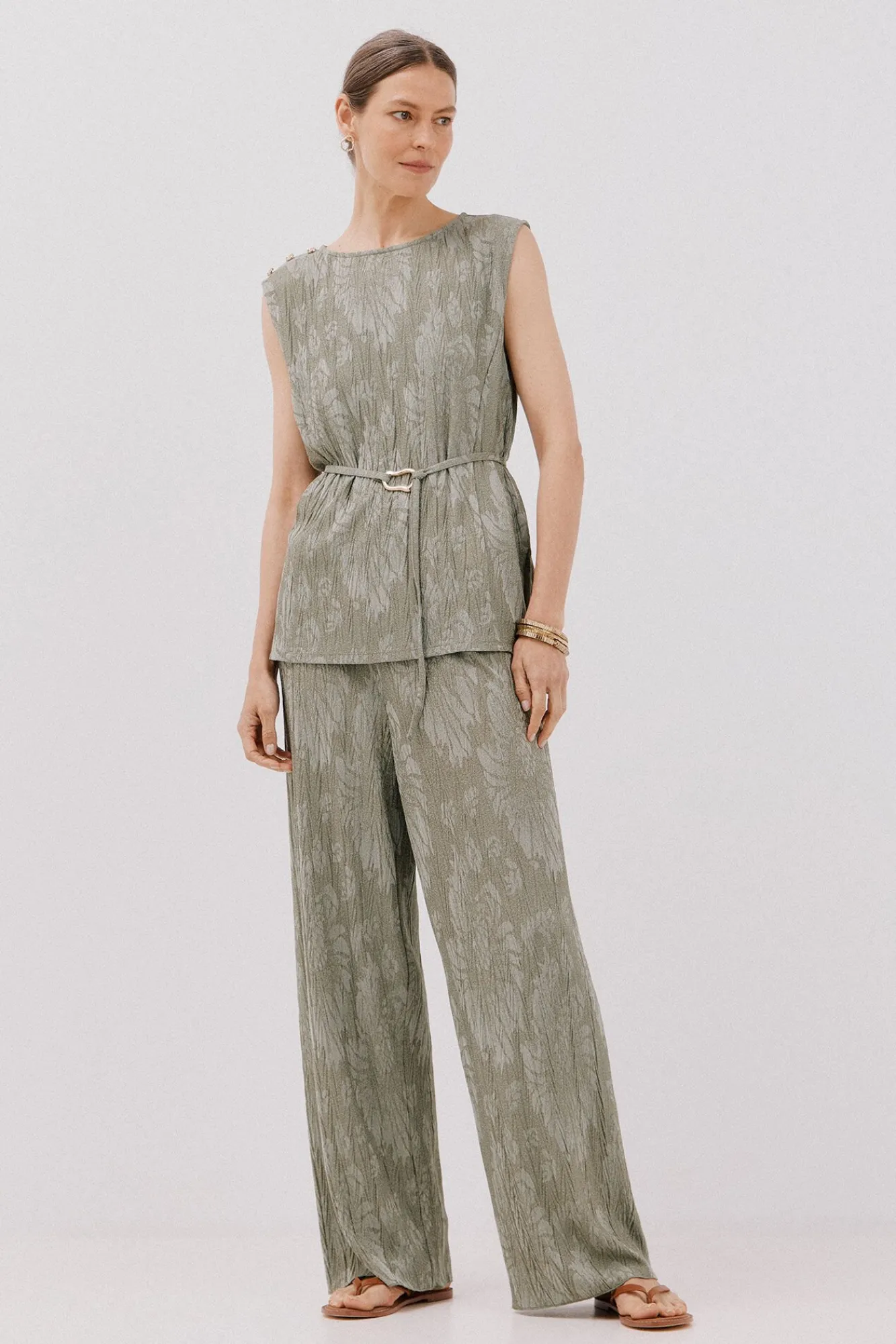 Mujer Cortefiel Camisetas>Top jacquard hebilla