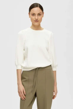 Mujer Selected Camisetas|Sudaderas>Top manga abullonada