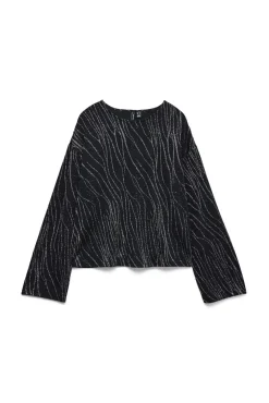 Mujer Vero Moda Camisetas>Top manga larga detalle lúrex