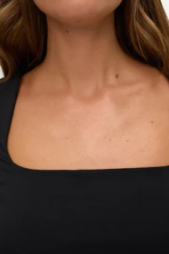 Mujer Vero Moda Camisetas>Top manga larga escote cuadrado