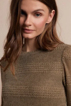 Mujer Slowlove Camisetas>Top manga larga estructura rústica