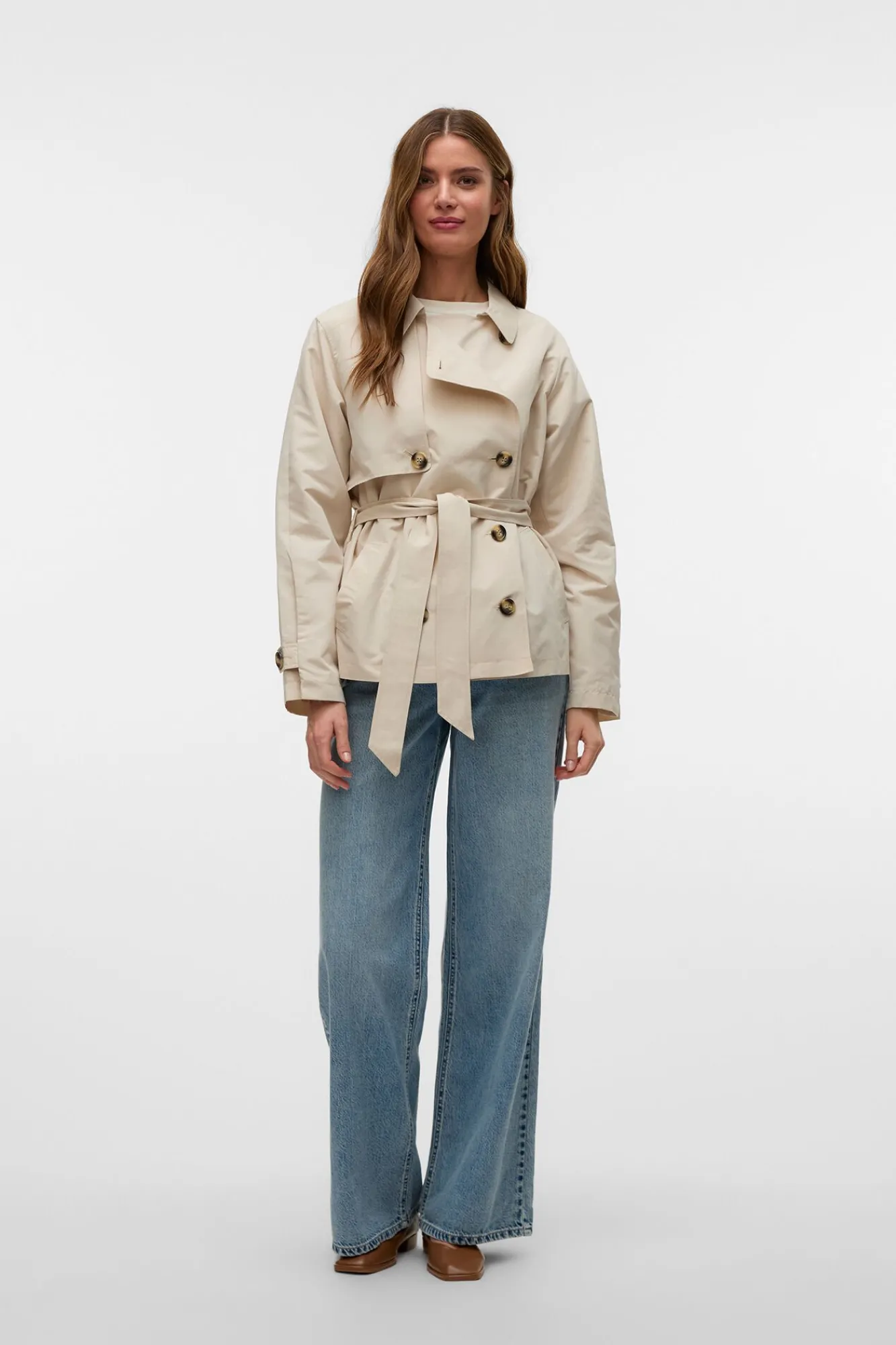 Mujer Vero Moda Gabardinas|Abrigos>Trench corto de manga larga