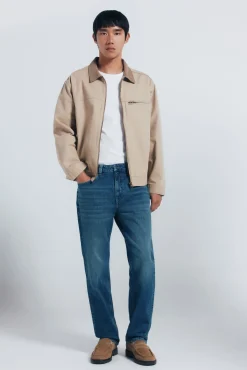 Hombre Springfield Vaqueros>Vaquero lavado oscuro sobretintando straight fit