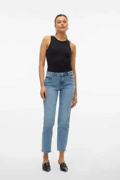 Mujer Vero Moda Vaqueros|Pantalones>Vaquero recto de tiro medio
