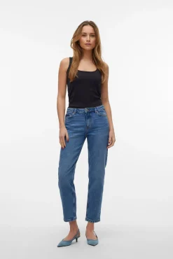Mujer Vero Moda Vaqueros|Pantalones>Vaquero recto de tiro medio