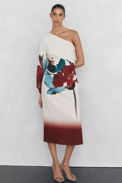 Mujer Pedro del Hierro Vestidos>Vestido asimétrico estampado