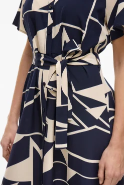 Mujer Vila Vestidos>Vestido camisero anudado midi