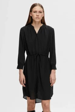 Mujer Selected Vestidos>Vestido camisero de manga larga confeccionado con materiales reciclados.