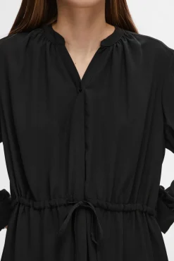 Mujer Selected Vestidos>Vestido camisero de manga larga confeccionado con materiales reciclados.