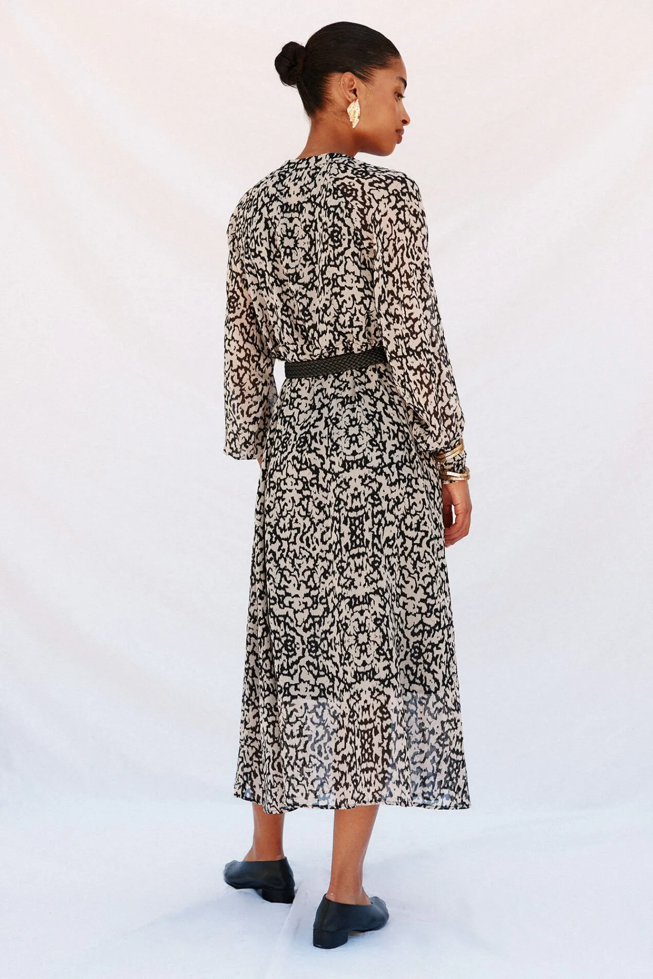 Mujer Cortefiel Vestidos>Vestido camisero estampado cinturón