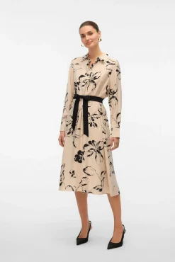 Mujer Vero Moda Vestidos>Vestido camisero fluído