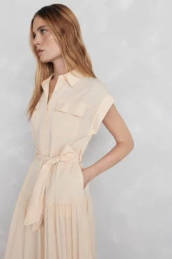Mujer Pedro del Hierro Vestidos>Vestido camisero sin mangas largo midi