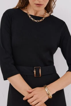 Mujer Cortefiel Vestidos>Vestido combinado cinturón