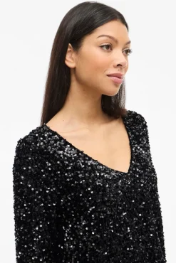 Mujer Vila Vestidos>Vestido corto con lentejuelas