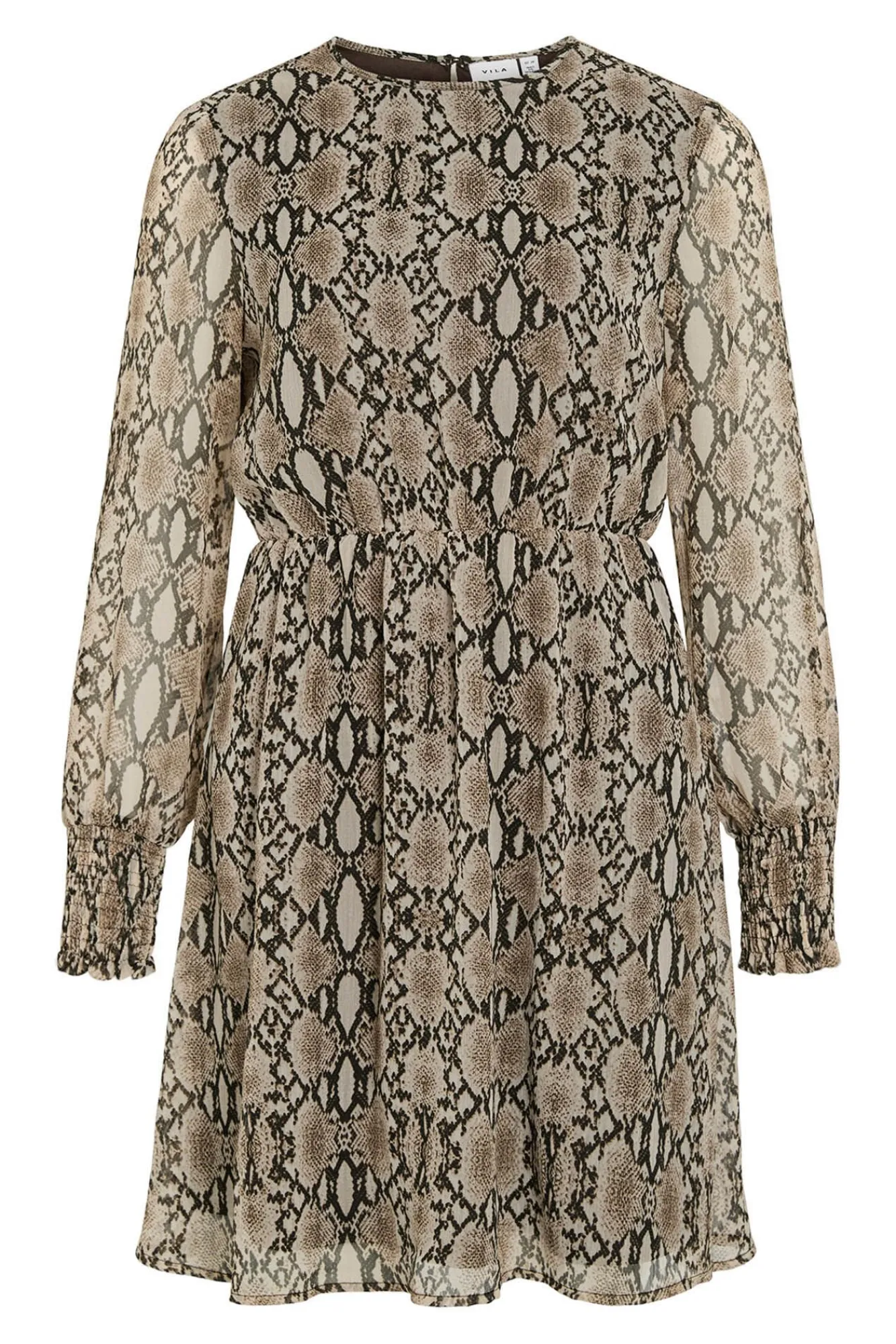 Mujer Vila Vestidos>Vestido corto de gasa estampado de serpiente