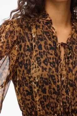 Mujer Vila Vestidos>Vestido corto de gasa estampado