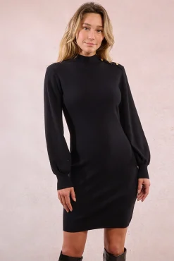 Mujer Molly Bracken Vestidos>Vestido corto de manga larga detalle botones