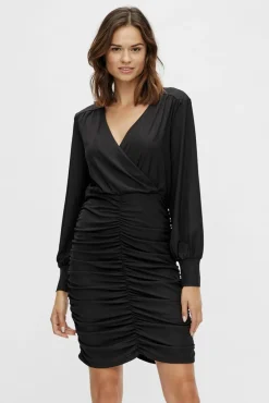 Mujer Vila Vestidos>Vestido corto entallado fruncido