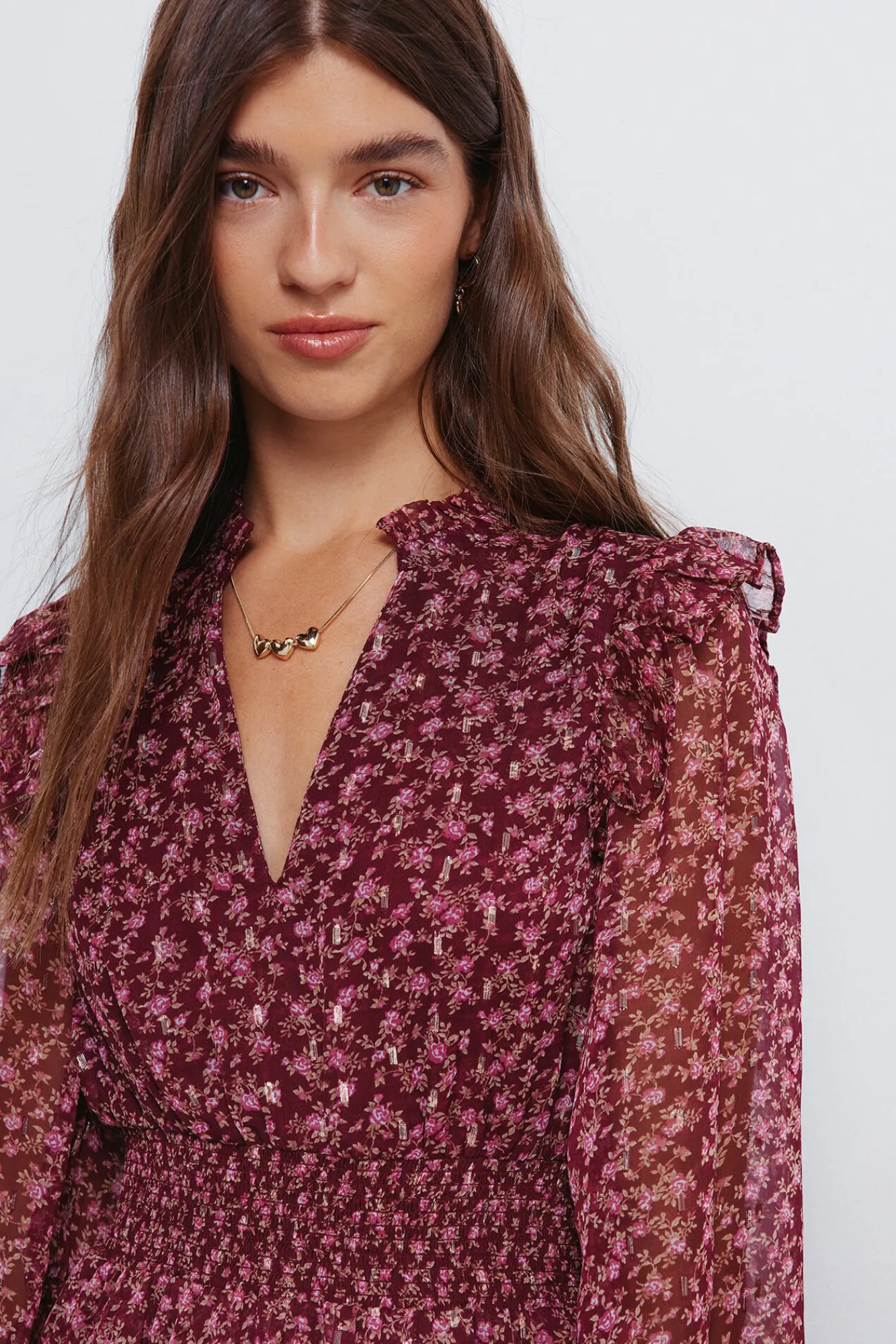 Mujer Springfield Vestidos>Vestido corto estampado falda doble capa