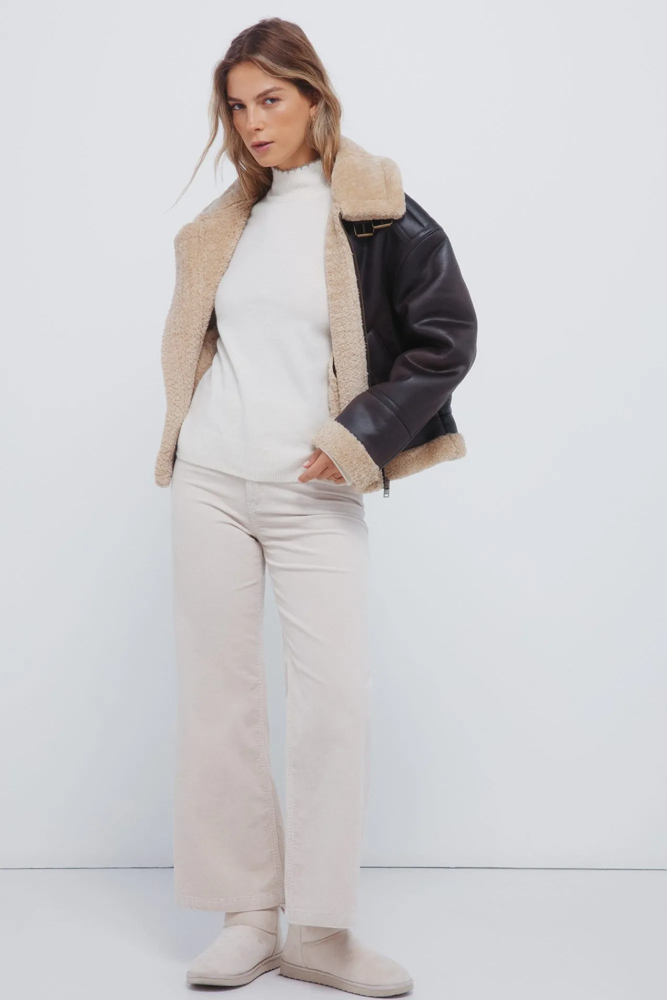 Mujer Springfield Vestidos>Vestido corto punto cable knit