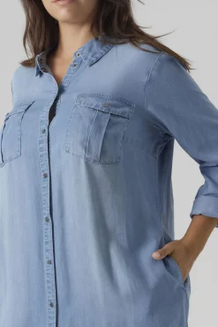 Mujer Vero Moda Curve Vestidos>Vestido corto vaquero talla grande