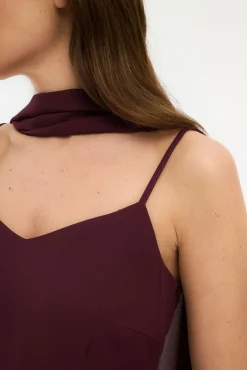 Mujer Vila Vestidos>Vestido de gasa con capa