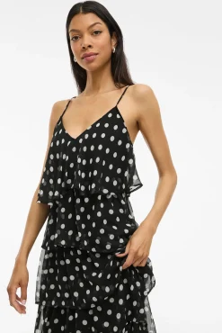 Mujer Vila Vestidos>Vestido de gasa con lunares