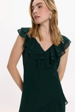 Mujer Vila Vestidos>Vestido de gasa midi de fiesta